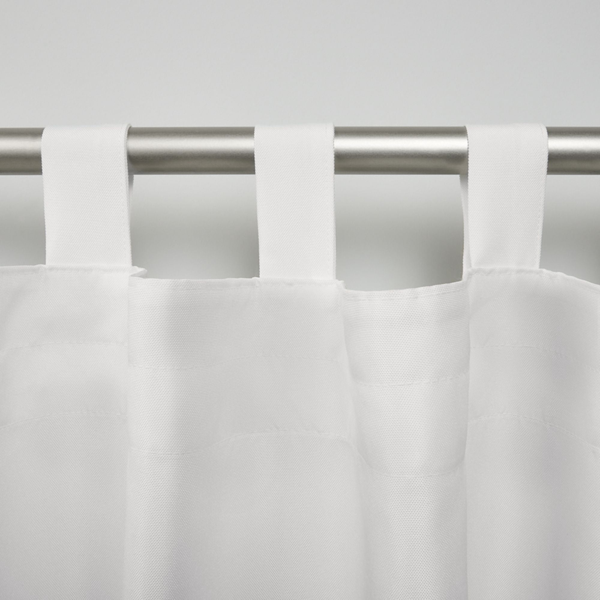 Exclusive Home Curtains Indoor/Outdoor Solid Cabana Tab Top Curtain Panel Pair, 54x108, Vanilla