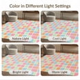 thumbnail image 7 of ODIKA Pink Funky Squares Featuring Scattered Tiny Abstract Orange Foldable Easy Care for King Size Bedroom, Master Suite, Under Bed, 7 of 7