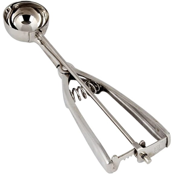 Truecraftware – 5/8 oz Stainless Steel Disher, Ambidextrous Scoop 1 9/16", No. 50, Twin Grip