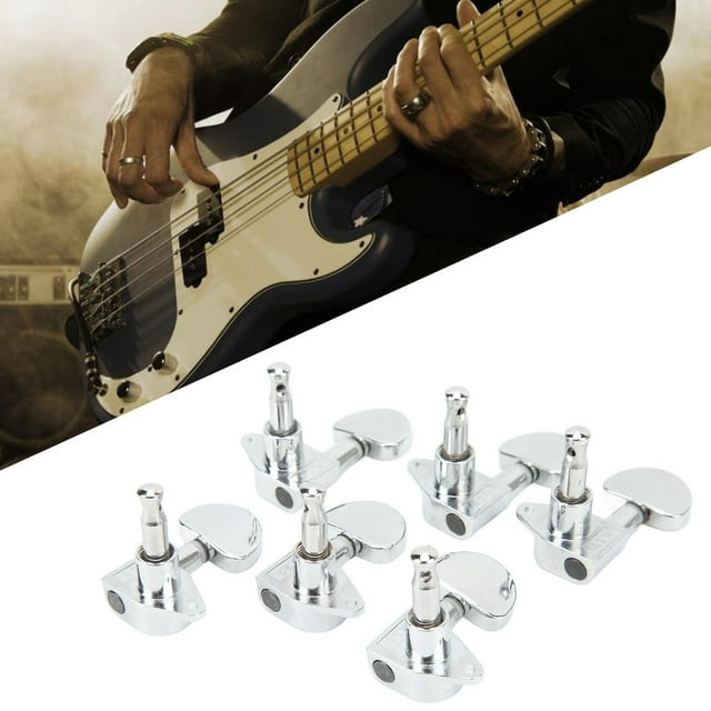 Tuner de Tête de Machine de Guitare, Tuner de Tête de Machine de Guitare Métal Demi-Cercle Totalement Scellé Guitare Tuning Chevilles Tuning Chevilles pour le Remplacement 3L3R