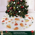 thumbnail image 6 of FMSHPON Autumn Leaves Floral Xmas Christmas Tree Skirt Stand Mat for Holiday Party Decoration Indoor Outdoor 48 inches, 6 of 6