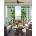 thumbnail image 6 of St. Patrick's Day Blackout Curtains for Bedroom Living Room Darkening Curtains 63 Inches Long Spring Botanical Clovers Coin Green Check Window Curtain 2 Panels Set Window Treatment Drapes 52"x63", 6 of 9