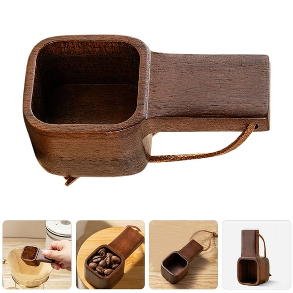 LABELEPH Coffee Scoop Walnut Wood 1Set 3.1x1.6x1.2in
