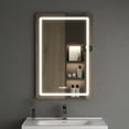 thumbnail image 2 of 24 in. W x 36 in. H Rectangular Frameless LED Light Anti-Fog Wall Mounted Bathroom Vanity Mirror in Silver  DV-1MC0243, 2 of 12