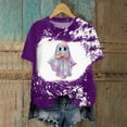 thumbnail image 2 of Women Graphic Tees Cartoon Printed Round Neck Short Sleeve T Shirt Halloween T Shirt Tops, 2 of 6
