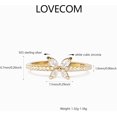 thumbnail image 4 of 925 Sterling Silver Cute Butterfly Rings for Women Dainty 14k Gold Plated CZ Rhinestone Insect Stacking Promise Ring Mother Daughter Ring Jewelry Christmas Gifts for Friends, 4 of 6