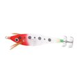 thumbnail image 1 of Nimomo Plantillas De Pesca De Calamar, Anzuelo De Calamar, Señuelo De Pesca Duro con Efecto Luminoso para Océano, Barco, Río, Estanque, Pesca Al Aire Libre(Rojo y Blanco), 1 of 5