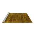 thumbnail image 2 of Ahgly Company Machine Washable Indoor Round Oriental Yellow Industrial Area Rugs, 4' Round, 2 of 4