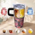 thumbnail image 6 of 20OZ Dog Design Travel Tumbler with Handle Straw and Lid Paw Print Coffee Mug for Women Friends Unique Holiday Birthday Gifts Durable and Long Lasting, 6 of 6