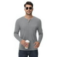thumbnail image 3 of GENTS BLISS 3 Pack Henley Men Shirts Long Sleeve Plain T Shirts for Men Casual Men Tee with Pocket, 3 of 18