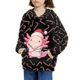 thumbnail image 3 of DISNIMO Christmas Axolotl Hoodies for Boys Streetwear Hoodie Kids Girls Hooded Pullover Sweatshirt with Pockets Hooded Sweatshirts for Boys Trendy Hoodie Kids 8-10 Boys Travel Clothes Fall, 3 of 7