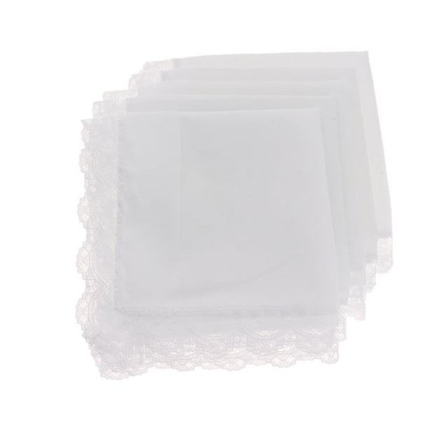 Pañuelo de algodón blanco Sunnimix 23x25cm 5 piezas