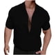 thumbnail image 2 of Playera Elvqul para Caballero Manga Corta Liso con Solapa Negro Economicas, 2 of 6