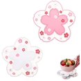 thumbnail image 1 of 2PCS Pink Cherry Blossom Sakura Flower Non-Slip Pad For Drinks CoFFee Bowl Tea Beer Cup，Round PVC Silicone Heat-Insulating Tableware Cushion（L）, 1 of 7