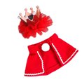 thumbnail image 3 of SHOWERORO Costume de Chat Coiffe pour Animal de Compagnie en Rouge avec Tissu Confortable 1Ensemble, 3 of 8
