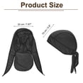 thumbnail image 2 of Uxcell Sweat Wicking Cap Dew Rags Skull Cap Football for Men Black, 2 of 7