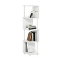 thumbnail image 5 of Furinno Econ 4-Tier Zigzag Corner Shelf Bookcase, Bookshelf, White/White, 5 of 6