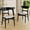Light Gray, variant on Set of 2 Wooden Dining Chairs, Modern Fabric Upholstered Dining Room Chair, Farmhouse Kitchen Side Chairs with Rubberwood Legs (Mint)