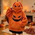 thumbnail image 2 of Byoo Halloween Hoodie for Toddler Boy Cozy Plush Pumpkin Hooded Sweatshirt with Kangaroo Pocket Active Pullover Top A8, 2 of 5