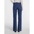 thumbnail image 3 of Scenario Women's and Women's Plus High Rise Straight Leg Let Down Hem Jeans, 29" Inseam, Sizes 0-28W, 3 of 8
