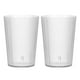 thumbnail image 1 of Uxcell Vasos de Plástico Transparentes Reutilizables, Juego de Vasos de Bebida Estriados de 5.1oz, 1 of 7