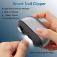 thumbnail image 4 of Painless Automatic Electric Nail Clipper for Seniors, Adults & Kids – Upgraded 3-in-1 Electric Nail Trimmer & Polisher with LED Light, Easy-Grip Rechargeable Nail Cutter with Built-in Storage, 4 of 9