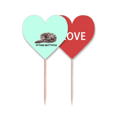thumbnail image 1 of Asno africano Palillos de dientes bandera etiqueta de amor selección de pastelitos, 1 of 4