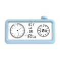 thumbnail image 2 of Despertador con temperatura versátil práctico reloj de temporizador ligero 3 niveles de brillo para la cama de escritorio de casas de dormitorio junto Azul, 2 of 8