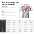thumbnail image 6 of Lsque Colorful Watercolor Dots pattern Hawaiian Shirt for Men, Unisex Summer Beach Casual Short Sleeve Button Down Shirts-Medium, 6 of 9