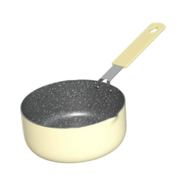 Transemion Table Dinner Glass Heat Resistance Milk Pot Nonstick Easy Pouring Convenient Kitchen Essential Milk Pots Safe. Durable Yellow 27.8x14.5x5.5cm