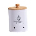 thumbnail image 4 of deevoka Kitchen Vegetable Storage Tin Metal Potato Onion Garlic Storage Bin for Home White Small, 4 of 9
