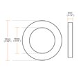 thumbnail image 2 of Junta de goma plana O-Ring de 16 x 24 x 3 mm para manguera, lote de 10 piezas, 2 of 3