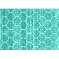 thumbnail image 1 of Ahgly Company Machine Washable Indoor Rectangle Trellis Turquoise Blue Modern Area Rugs, 7' x 10', 1 of 4