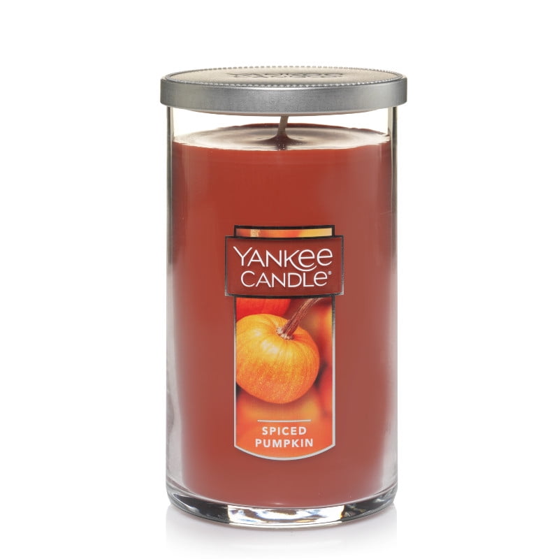 Yankee Candle Medium Perfect Pillar Scented Candle, Spiced Pumpkin
