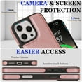 thumbnail image 3 of ShellTech for iPhone 16 Pro Case Magnetic Premium Leather Case Compatible with MagSafe Slim Cover Shockproof Protective Matte Back Wireless Charging,Rosegold, 3 of 10