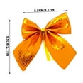 thumbnail image 3 of 12pc Mini Christmas Tree Bow Ornaments, 5.5cm Small Holiday Hanging Decor for Tree, Wreath, and Gift Packaging, 3 of 6