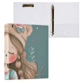 thumbnail image 3 of Girl Roses Or Flowers File Folder 3 Ring Binders 1.5 inch Hardcover File Folders with Interior Pockets A4 Size Organizer for School Office Hospital Set of 2, 3 of 8