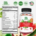 thumbnail image 4 of FeelGood Superfoods Vita Fruits and Veggies Supplements, Multivitamin Fruit and Vegetable Gummies, 25 Fruits and Vegetables, Watermelon and Apple Flavors, Vegan, Non-GMO, 60 Count, 4 of 7