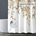 thumbnail image 4 of Brown Eucalyptus Leaves Shower Curtain, Watercolor Plant Floral Bathroom Shower Curtain, Fabric Waterproof Botanical Shower Curtain with 12 Hooks, 72 x 72 Inch, 4 of 6