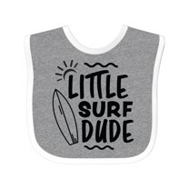 Inktastic Little Surf Dude with Surfboard Boys Baby Bib