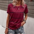 thumbnail image 3 of KZKR Women’s Summer Blouse Casual Short Sleeve Shirt Loose Printed Sleeve Tops for Women, 3 of 4