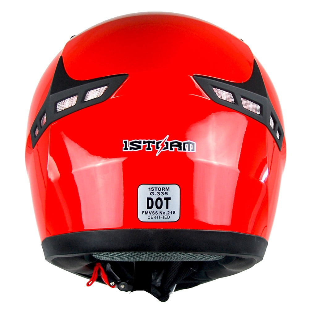 1STORM MOTORCYCLE FULL FACE HELMET BIKE BOOSTER G335CLS GLOSSY RED