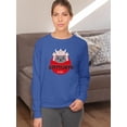 thumbnail image 2 of Japanese Samurai Neko Cat Sign Sweatshirt Women -Image by Shutterstock, Female Small, 2 of 4