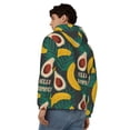 thumbnail image 4 of Goofa Banana And Avocado Pattern Mens Full-zip Hoodie, Zip-up Pullover Hooded Sweatshirt, Kangaroo Pocket Hoodie Ideal for Daily Wear, Travel, and Home-Large, 4 of 5