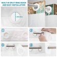 thumbnail image 4 of No Hook Shower Curtain, Farmhouse Teal Brown Shower Curtains for Bathroom with See Through Top Window, Vintage Retro Ombre Wooden Waterproof & Washable Bath Curtain 66"x72", 4 of 9