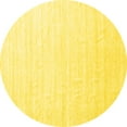 thumbnail image 1 of Ahgly Company Machine Washable Indoor Round Solid Yellow Modern Area Rugs, 3' Round, 1 of 4