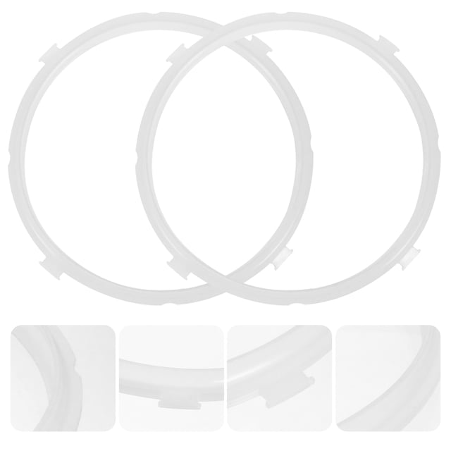 OULII Silicone Replacement Seal Rings 2Pcs for Electric Pressure Cooker High Elasticity 9.4X9.4X0.7Inch