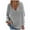 Gray, variant on Women's Pullover Sweaters Long Balloon Sleeve Waffle Knit Tops V-Neck Oversized Sweater,Beige L