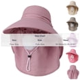 thumbnail image 2 of SAWOBUUN Women Sun Hat Wide Brim Breathable Fishing Hat UV Protection Lightweight Cap with Face Cover, 2 of 5