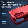 thumbnail image 5 of for Samsung Galaxy A05s Case, Phone Case Heavy Duty 2 in 1 Full Body Rugged Shockproof Hybrid Hard PC Soft TPU Bumper Drop Protective Girls Women Boy Men Covers for Galaxy A05s, Red+Rose, 5 of 6